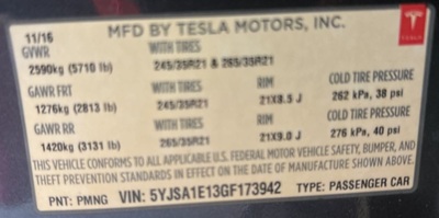 2016 Tesla Model S 75