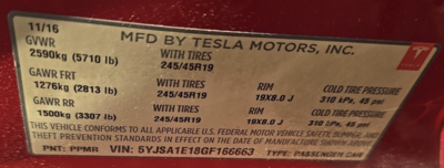 2016 Tesla Model S 75 RWD