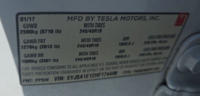 2017 Tesla Model S 75 RWD