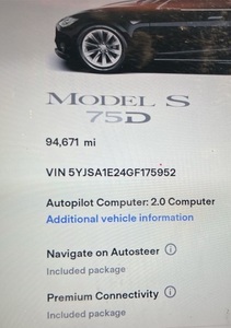 2016 Tesla Model S 75D AWD